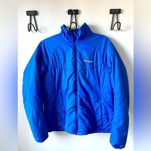 Columbia Sportswear bright blue Omni heat foil lined winter jacket size Large